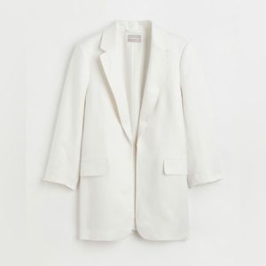 H&M linen blend blazer. Never worn. Size L.